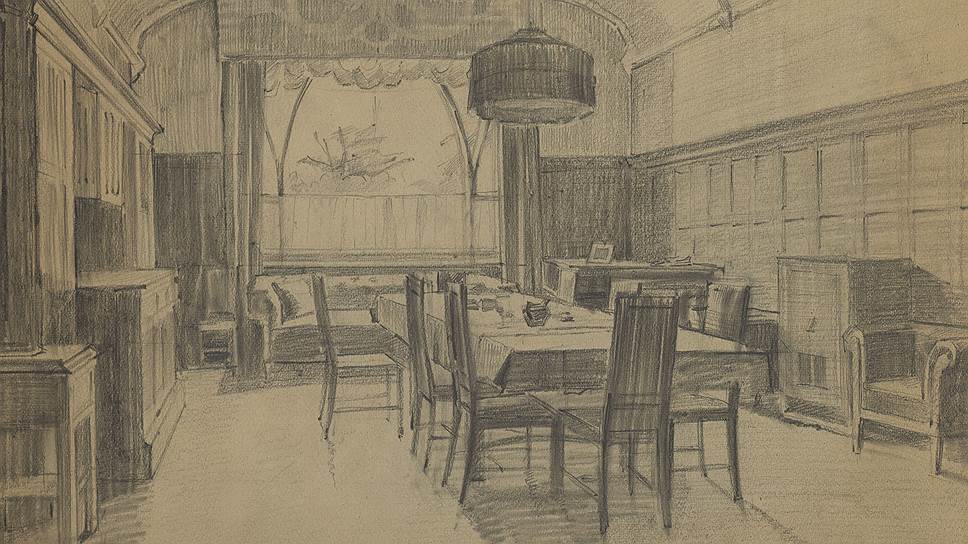 Александр Корин. "Дом Горького на Малой Никитской улице", 1938 год  