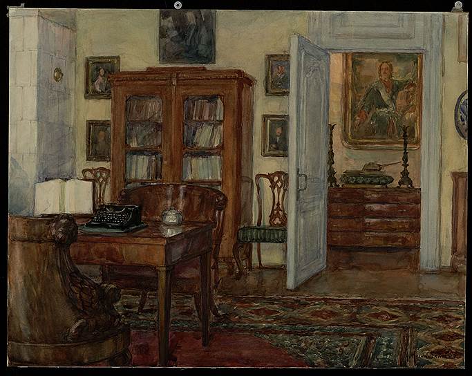 Александр Могилевский. "Кабинет А. Толстого", 1953 год  