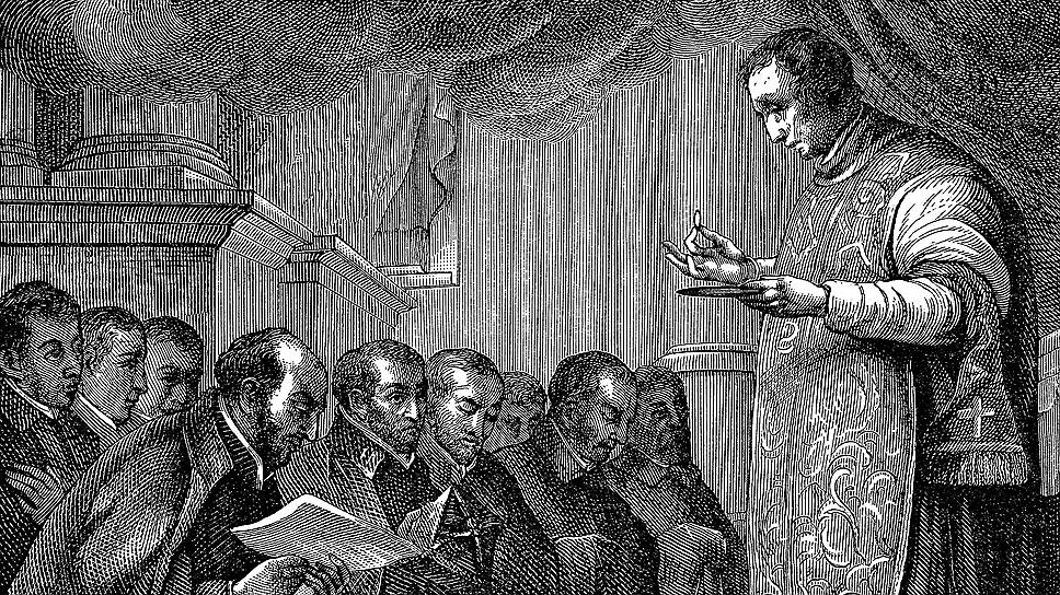 «Игнатий Лойола в церкви на Монмартре в день Успения Пресвятой Богородицы», XVII век