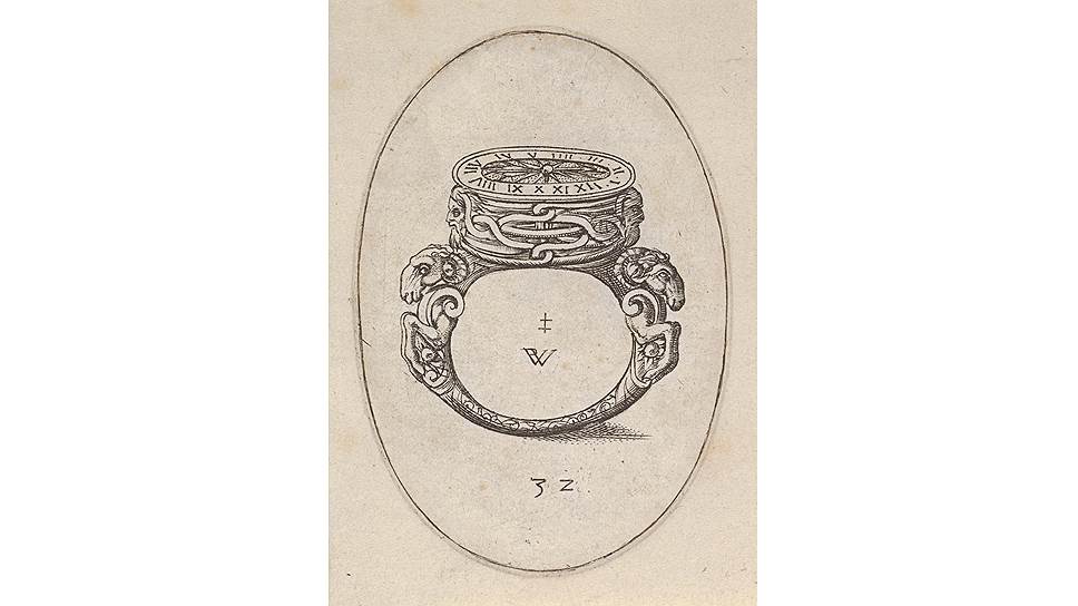 Пьер Вейрио де Бузей. Эскиз перстня с часами, 1561 год