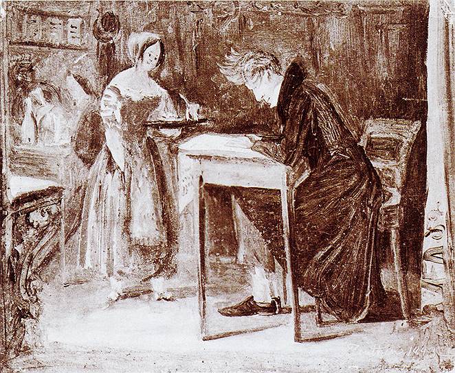 Кристиан Олавиус Зейтен. «Кьеркегор в кафе», 1843 год