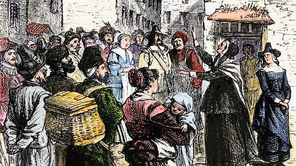 «Женщина-проповедник в Новом Амстердаме (будущий Нью-Йорк)»