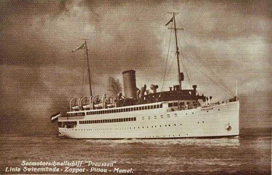 Пароход «Пруссия», на котором Советский Союз покинули высылаемые по петроградскому списку  