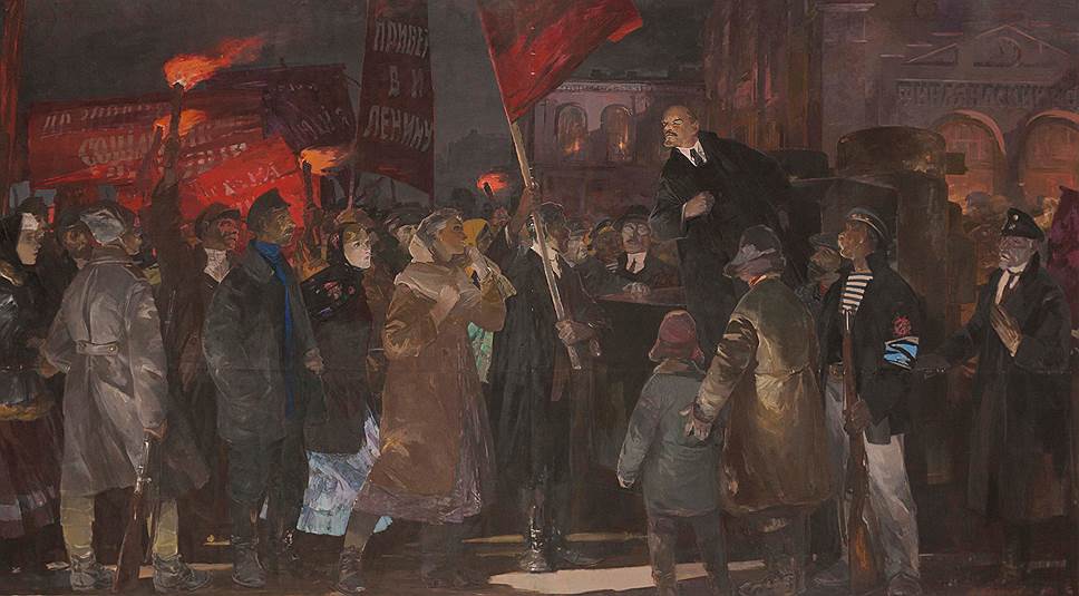 Анатолий Казанцев. «Приезд В. И. Ленина в Петроград 3 апреля 1917 года», 1967 год
