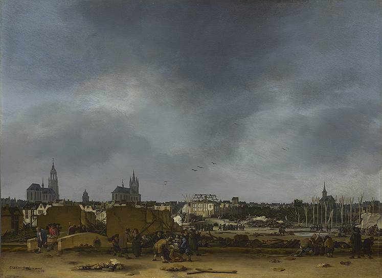 Эгберт ван дер Пул. «Вид Делфта после взрыва», 1654