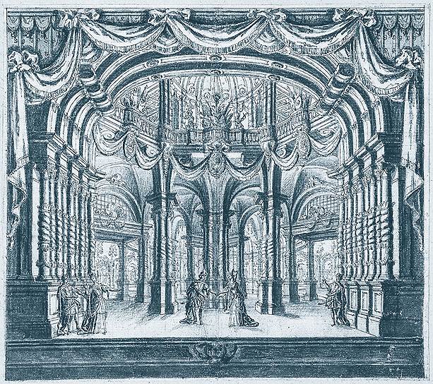 Джузеппе Галли Бибиена. Эскиз оперной сцены XVIII века