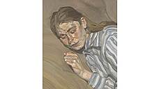 Люсьен Фрейд. «Девушка в полосатой пижаме», 1983–1985