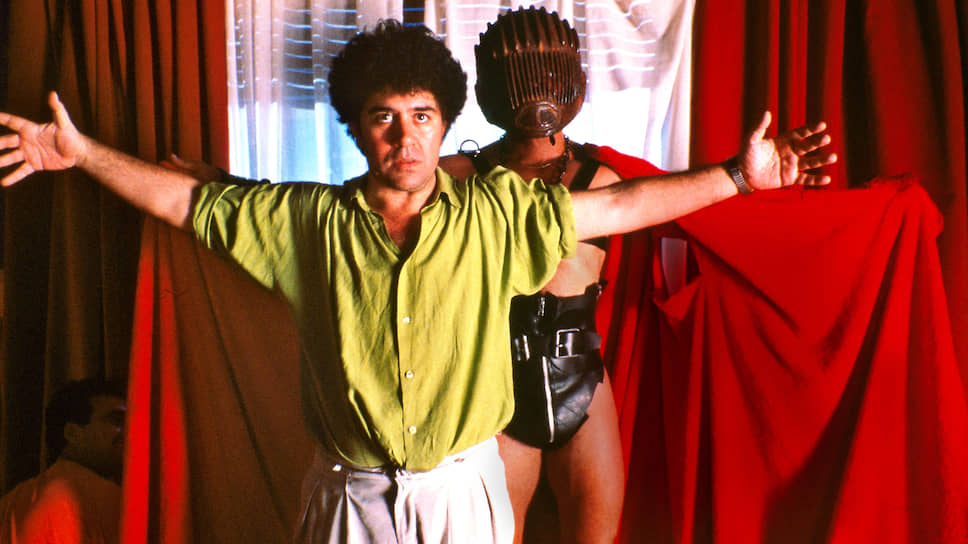 На съемках «Свяжи меня», 1989