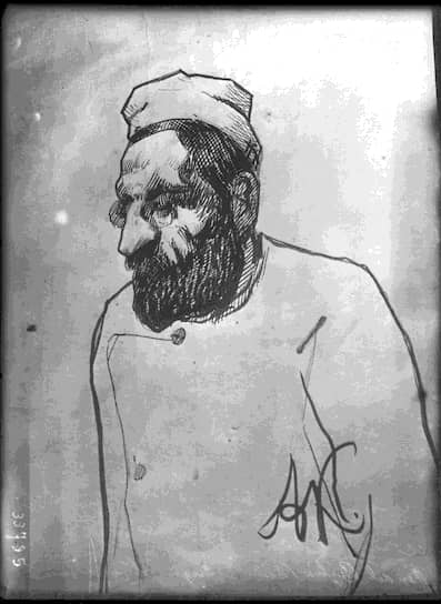 Мендель Бейлис в зале суда, октябрь 1913-го