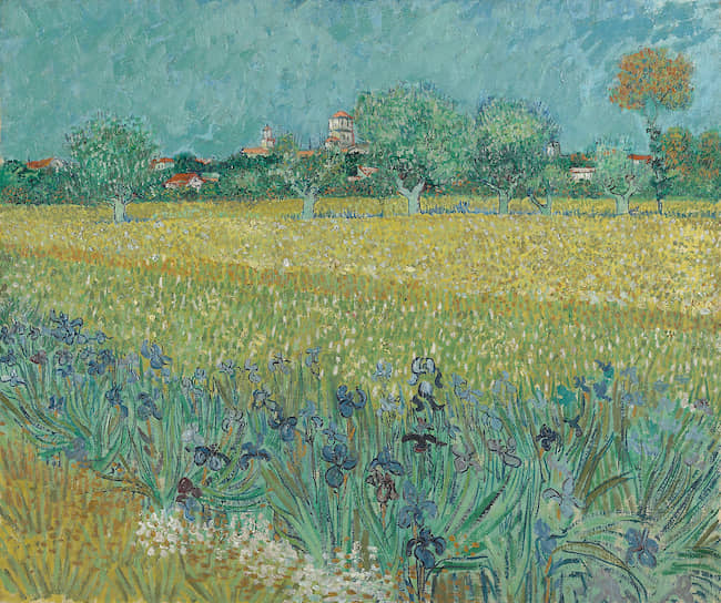 Винсент Ван Гог. «Вид на Арль с ирисами», 1888