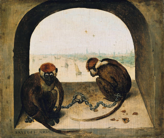 Питер Брейгель Старший. «Две обезьяны»,  1562 