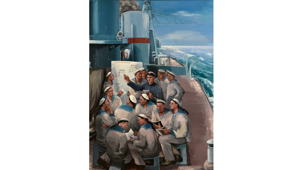 Виктор Мидлер. «Политзанятия на линкоре», 1932