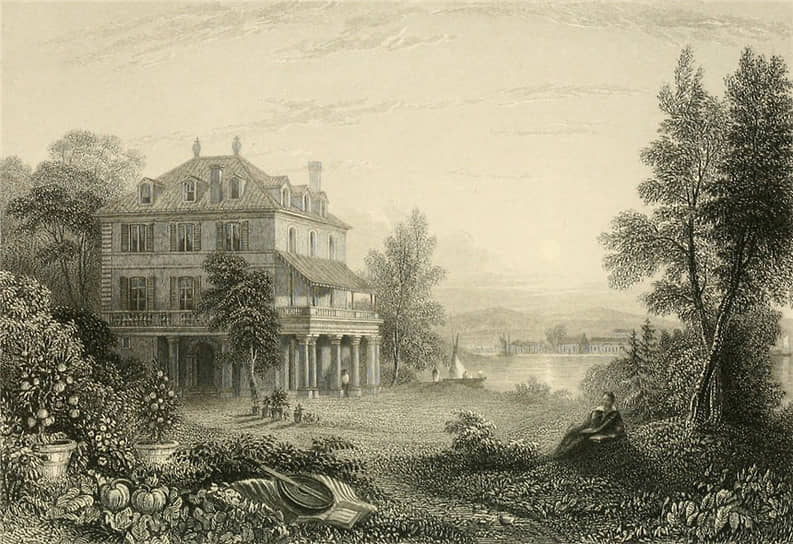 Уильям Пёрсер. «Диодати, резиденция лорда Байрона», 1833 