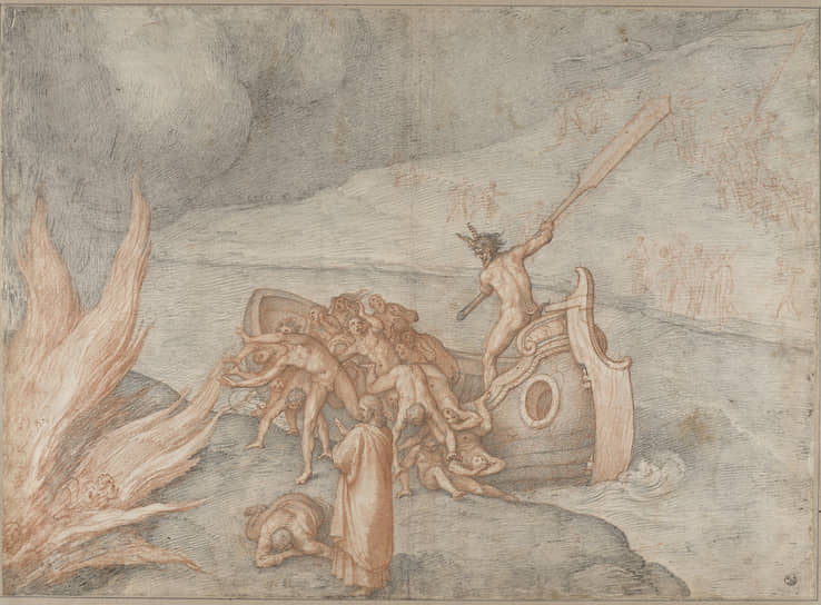 Федерико Цуккари. «Харон. Землетрясение и лебедь. Ад, песнь III», 1586–1588