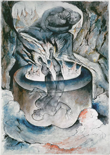 Уильям Блейк. «Папа-симонист», 1824–1827