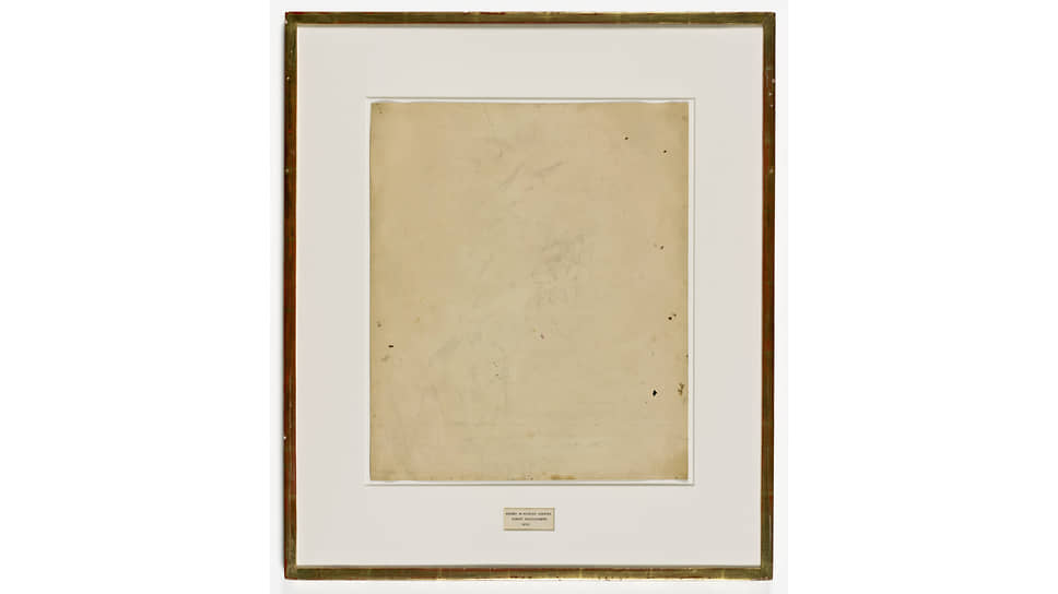 Роберт Раушенберг. «Стертый рисунок де Кунинга», 1953