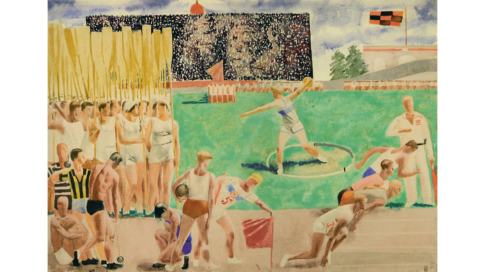 Александр Самохвалов. «На стадионе», 1931