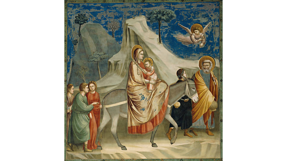 Джотто ди Бондоне. «Бегство в Египет», 1303–1305. Капелла Скровеньи, Падуя