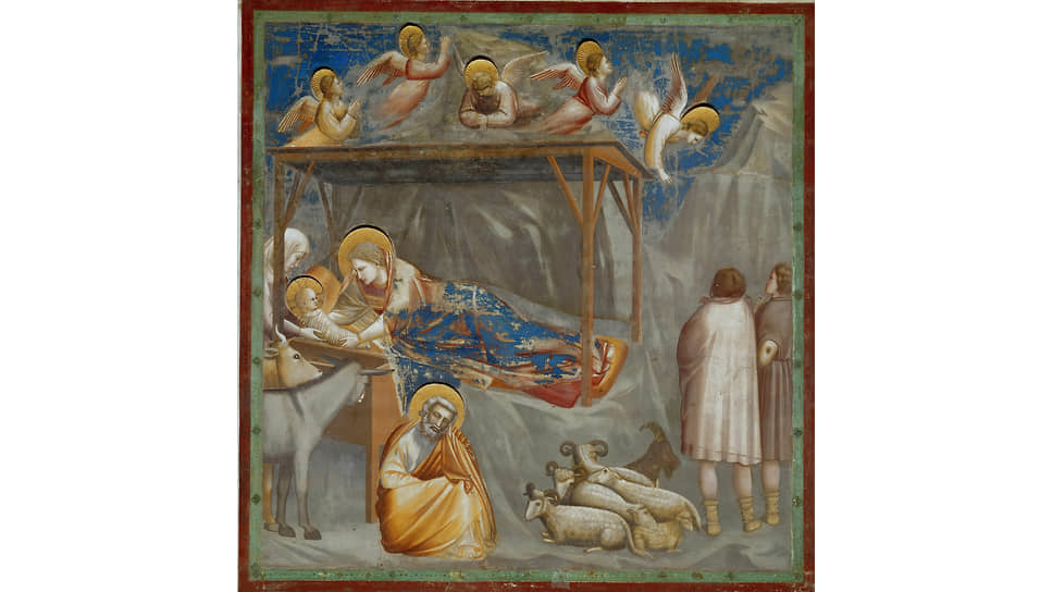 Джотто ди Бондоне. «Рождество Иисуса», 1303–1305. Капелла Скровеньи, Падуя