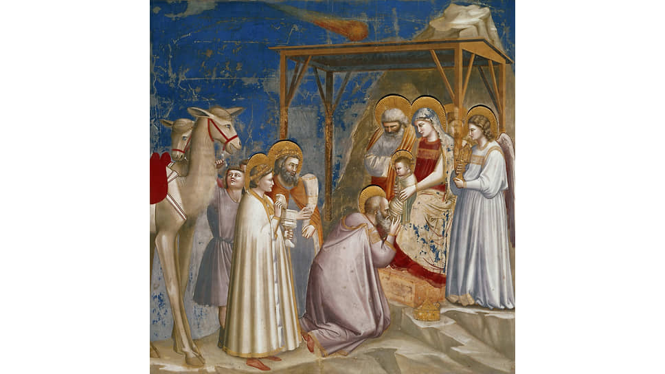 Джотто ди Бондоне. «Рождество Иисуса», 1303–1305. Капелла Скровеньи, Падуя