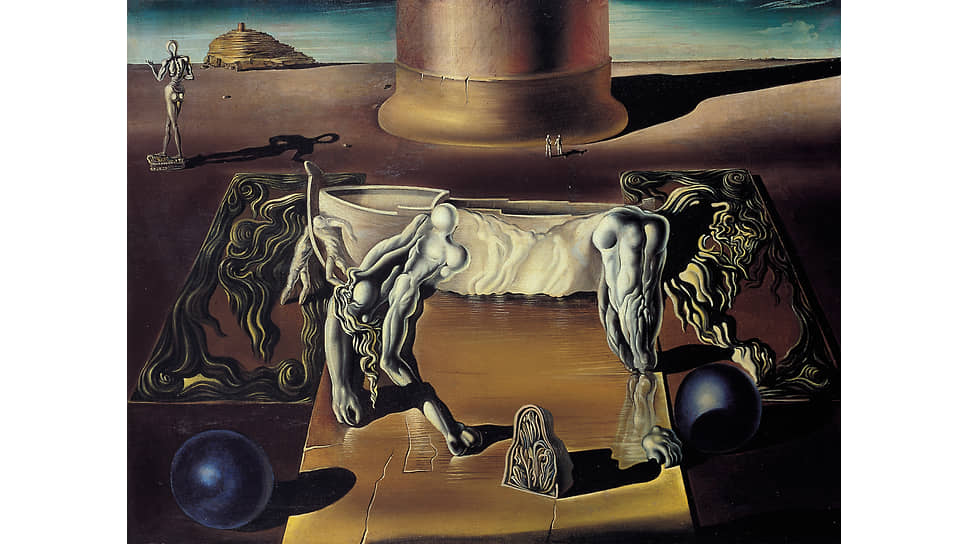 Сальвадор Дали. «Незримые лев, конь и спящая женщина», 1930