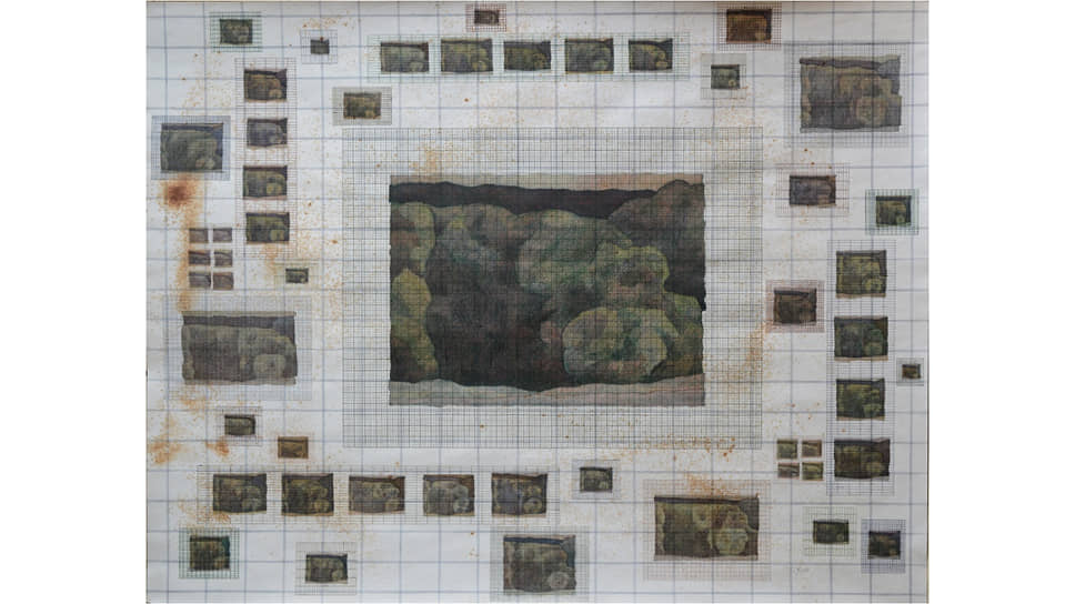 «Без названия (Измеренный пейзаж)», 1992. Выставка «Александр Константинов. От линии до архитектуры» в ГТГ