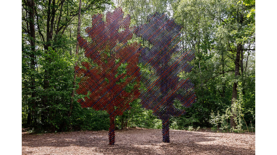 «Цветные деревья» (парк Малевича), 2012. Выставка «Александр Константинов. От линии до архитектуры» в ГТГ