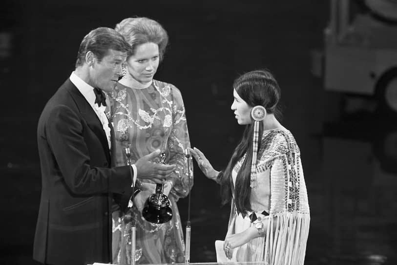 Сашин Литтлфезер (справа) на церемонии вручения премии «Оскар», 1973