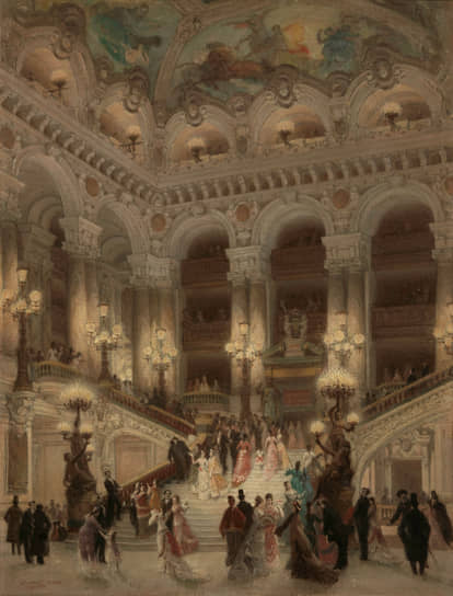 Лестница в Опера Гарнье. Луи Беру, 1877. Из собрания музея Карнавале в Париже