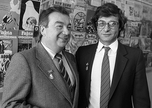 С писателем Махмудом Дарвишем. 1983 год