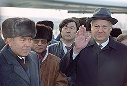 1991 год. С Борисом Ельциным 