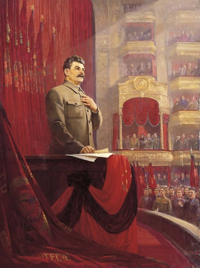 Федор Решетников. «Великая клятва (Речь И. В. Сталина на II Всесоюзном съезде Советов 26 января 1924 года)», 1949 год 