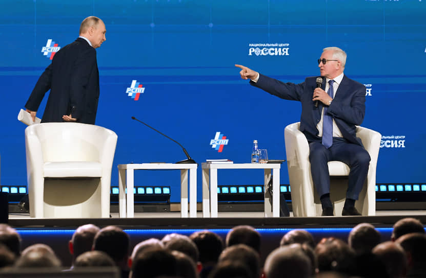 Президент Владимир Путин (слева) и президент РСПП Александр Шохин 