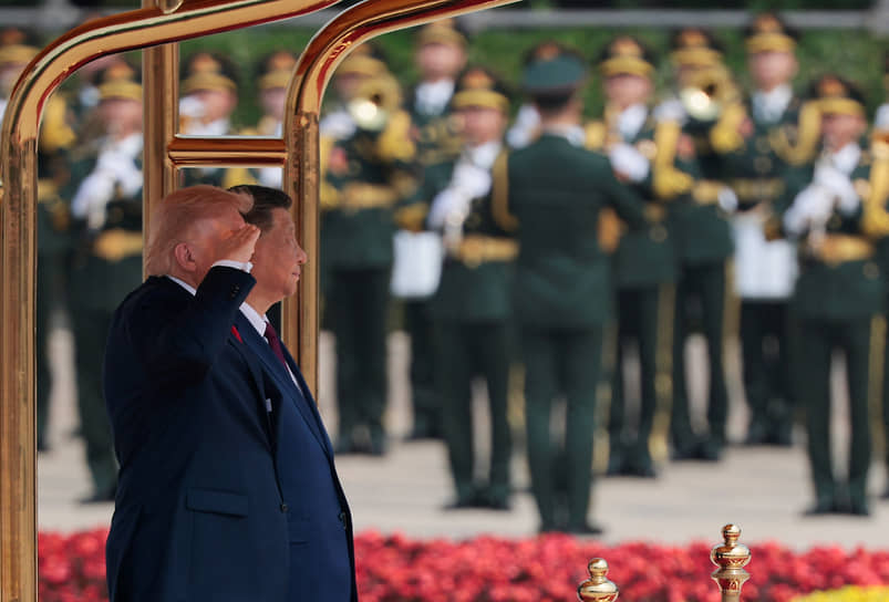 Дональд Трамп на приветственной церемонии