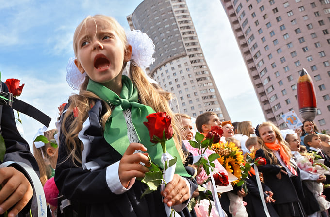Начало учебного года в школе № 1409, Москва 