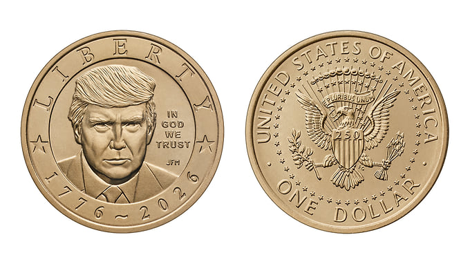 Монета с изображением Дональда Трампа