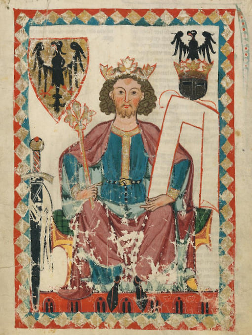 Гравюра с изображением короля Германии Генриха VI, ок. 1300 года 