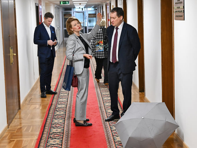 Аудитор Счетной палаты Наталья Трунова и заместитель министра экономического развития Святослав Сорокин