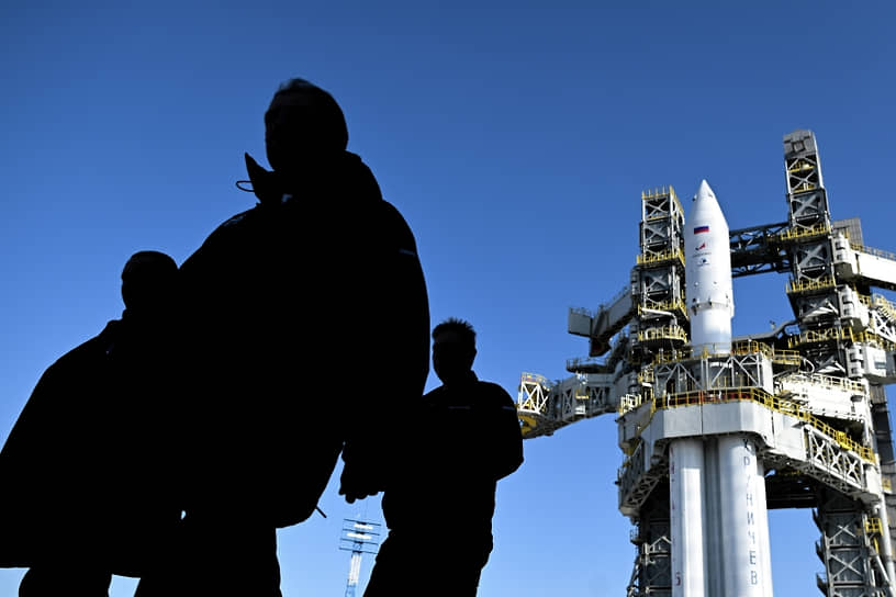 Ракета "Ангара-А5", установленная на новый стартовый комплекс космодрома Восточный 