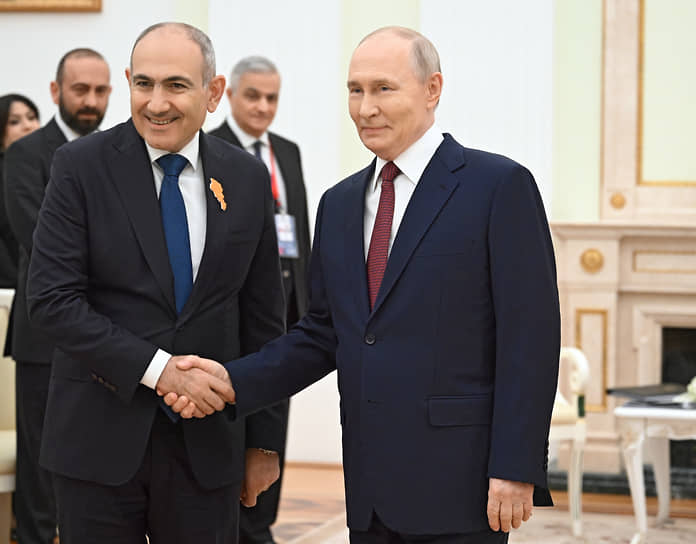 Президент России Владимир Путин и премьер-министр Армении Никол Пашинян 