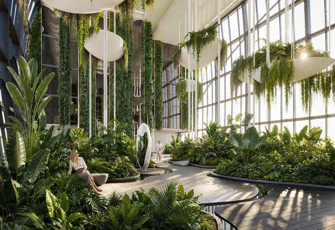 Sky Garden внутри небоскреба One 