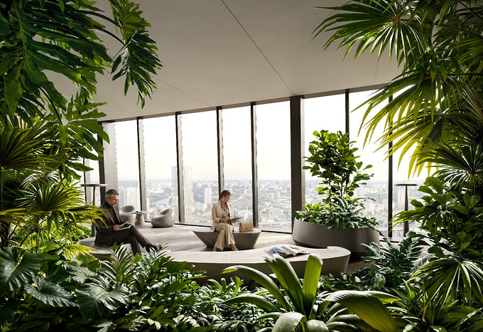 Sky Garden внутри небоскреба One 
