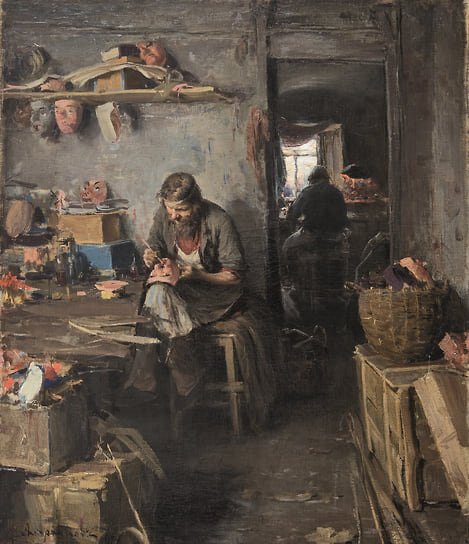 Абрам Архипов, «В мастерской масок», 1897. Нижегородский государственный художественный музей 