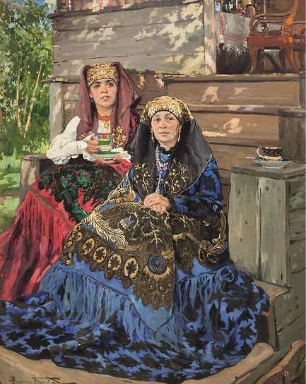 Александр Маковский, «Купчихи. Чаепитие», 1916. Частное собрание, Москва 