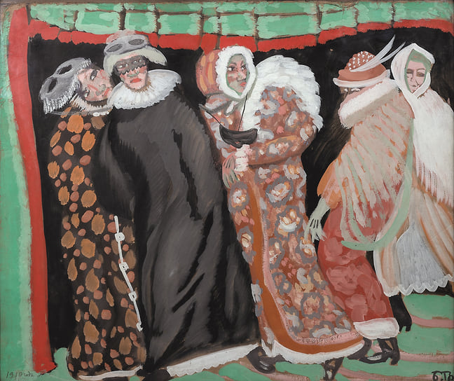 Борис Григорьев, «Мертвый сезон (эскиз занавеса)», 1913. Частное собрание, Санкт-Петербург 