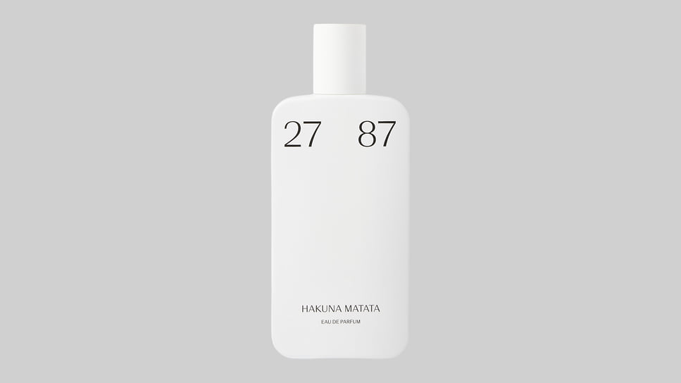 27 87, парфюмерная вода Hakuna Matata. Ноты: банан, дрок, бергамот, цветок апельсина, жасмин, мед, лабданум.