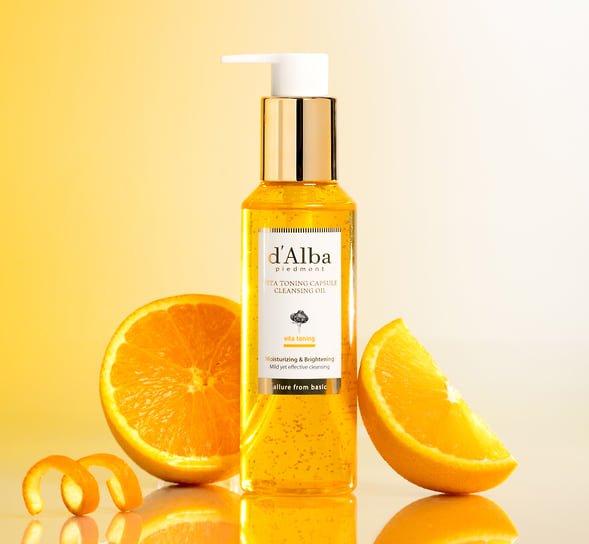 d'Alba, гидрофильное масло для лица Vita Toning Capsule Cleansing Oil: очищает поры, выравнивает тон кожи 