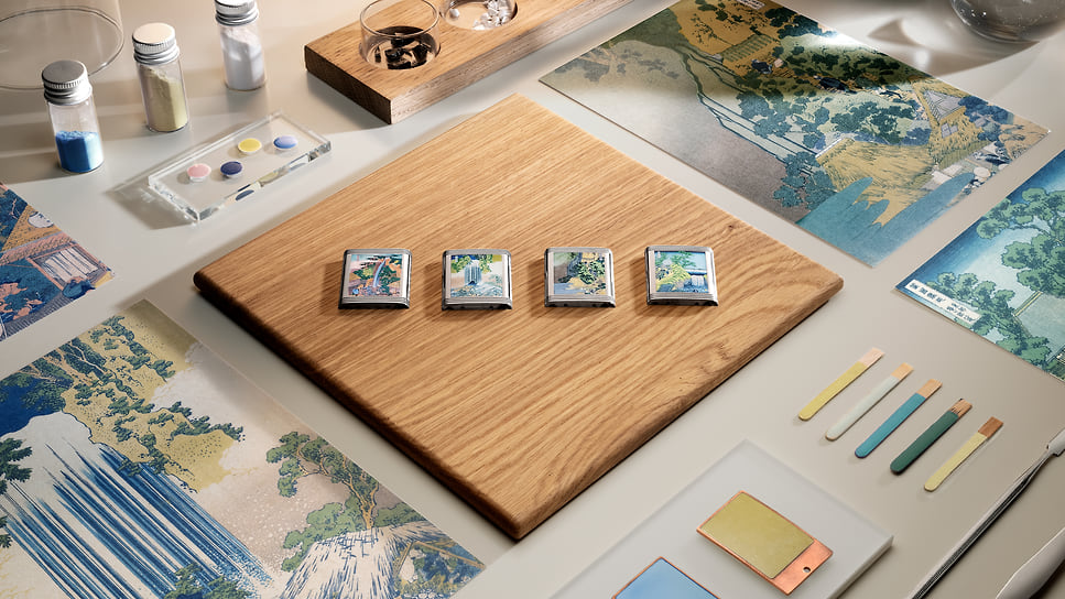 Часы Reverso Tribute Enamel Hokusai Waterfalls Series, Jaeger-LeCoultre  