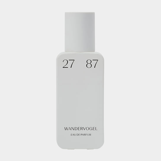27 87, парфюмерная вода Wandervogel. Ноты: марокканская мята, листья шисо, морской аккорд, анис, фенхель, белый цветочный аккорд, мускус, песочный аккорд 