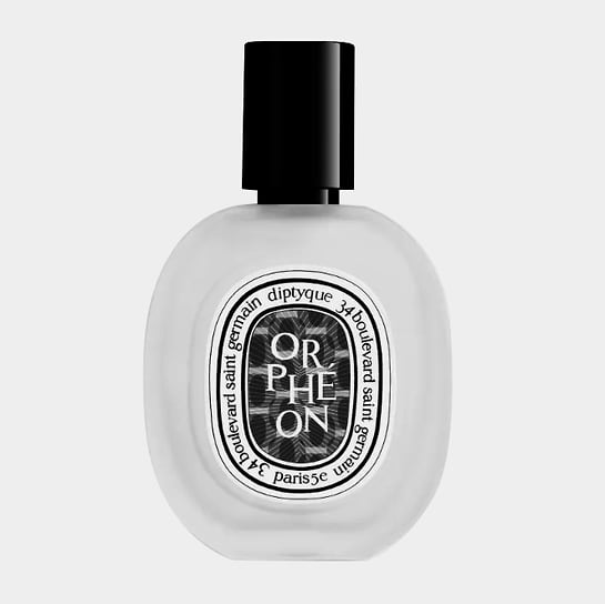 Diptyque, спрей для волос Orpheon. Ноты: кедр, бобы тонка, ягоды можжевельника, жасмин 